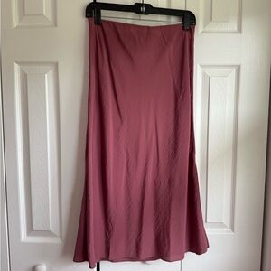 Madewell The Layton Midi Slip Skirt in Dusty Pink